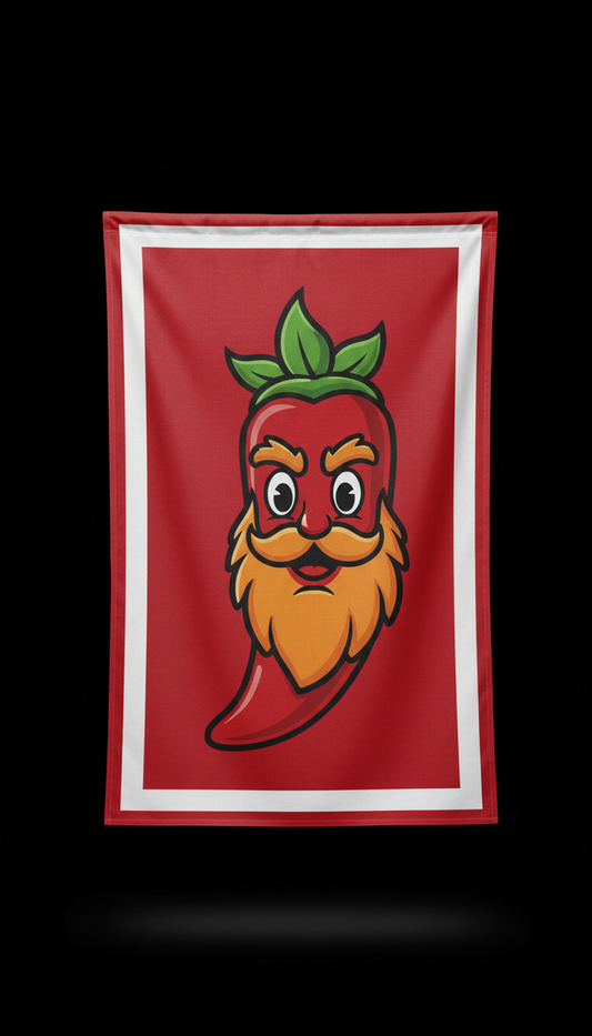 Bearded Chili Pepper Outdoor Flag