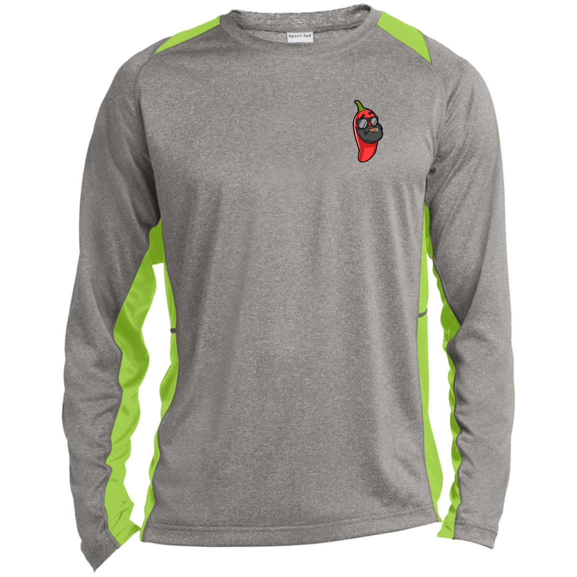 SD Long Sleeve Heather Colorblock Performance Tee