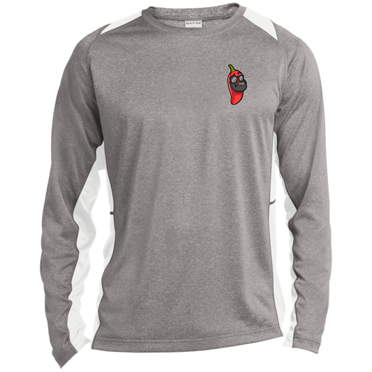 SD Long Sleeve Heather Colorblock Performance Tee