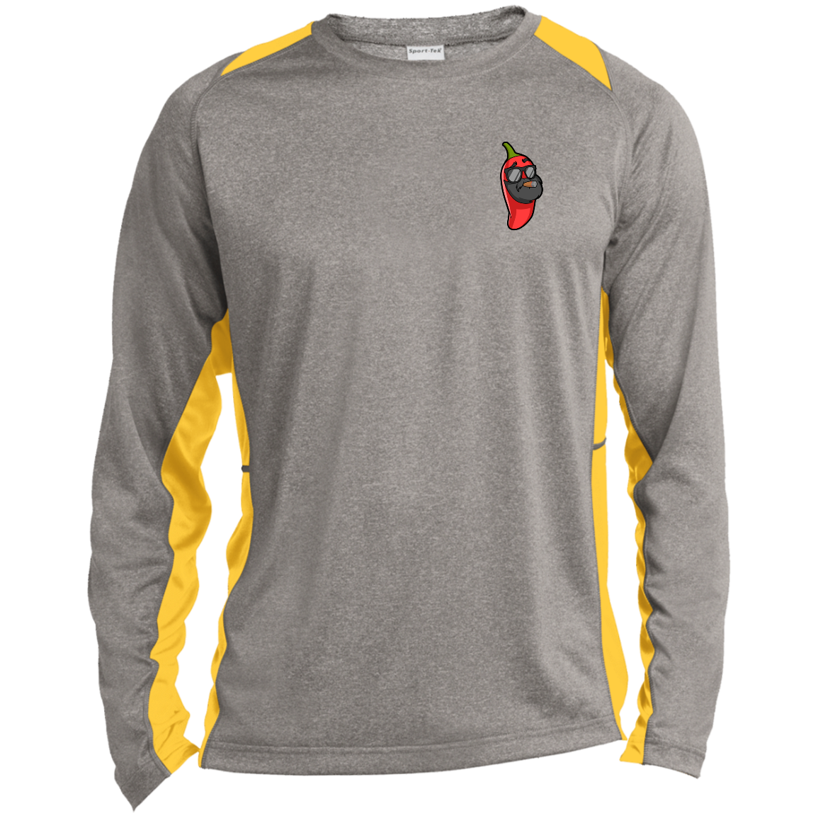 SD Long Sleeve Heather Colorblock Performance Tee